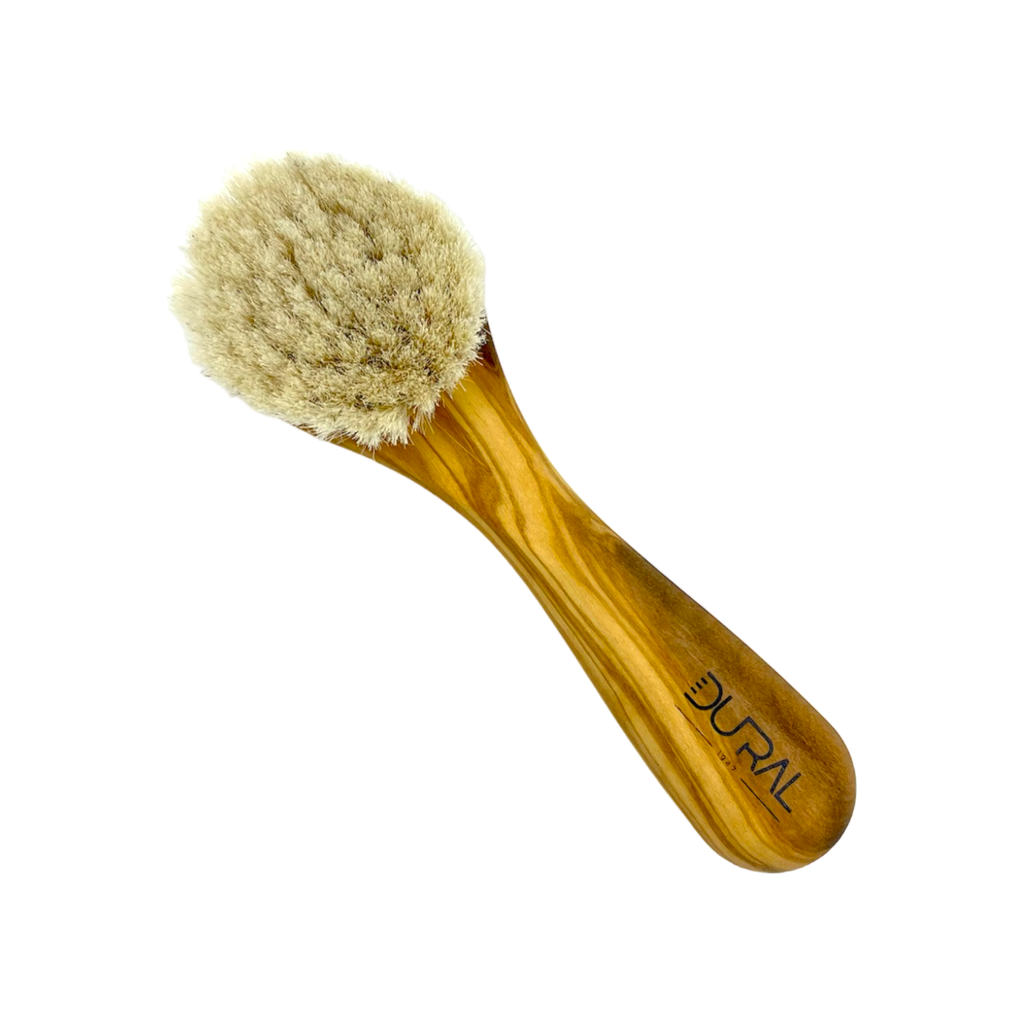 Dural Olive Wood Face & Skin Brush with Natural Goats Hair