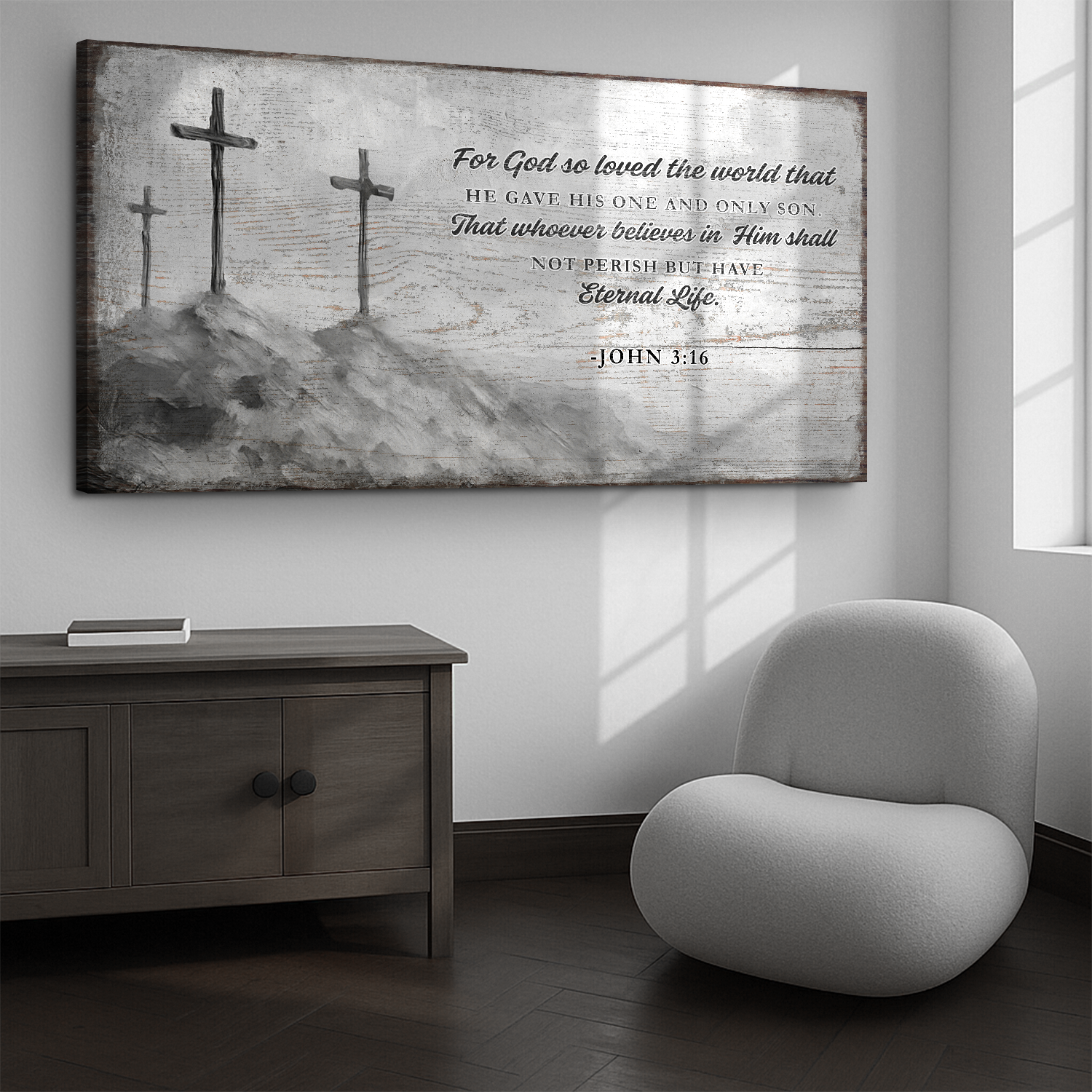 John 3:16: For God So Loved The World Faith Sign VIII WALL ART