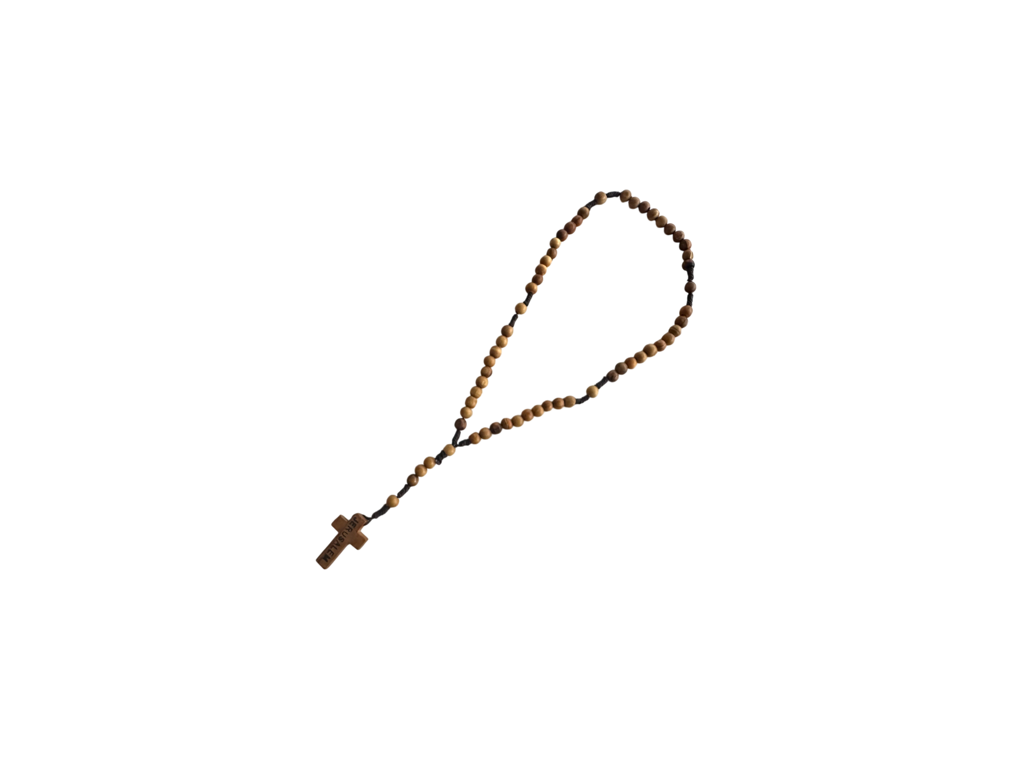 Olive Wood Car Rosary with Cross – From Bethlehem