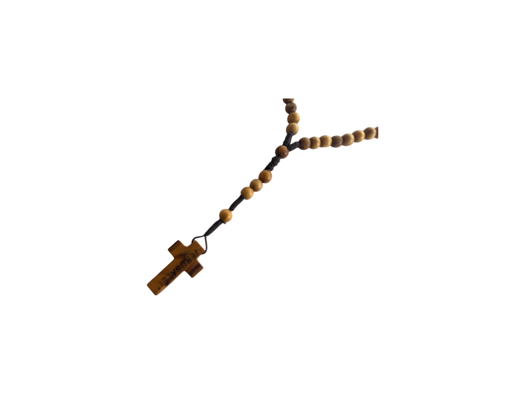 Olive Wood Car Rosary with Cross – From Bethlehem