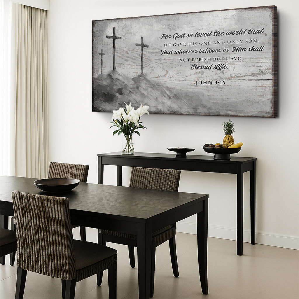 John 3:16: For God So Loved The World Faith Sign VIII WALL ART