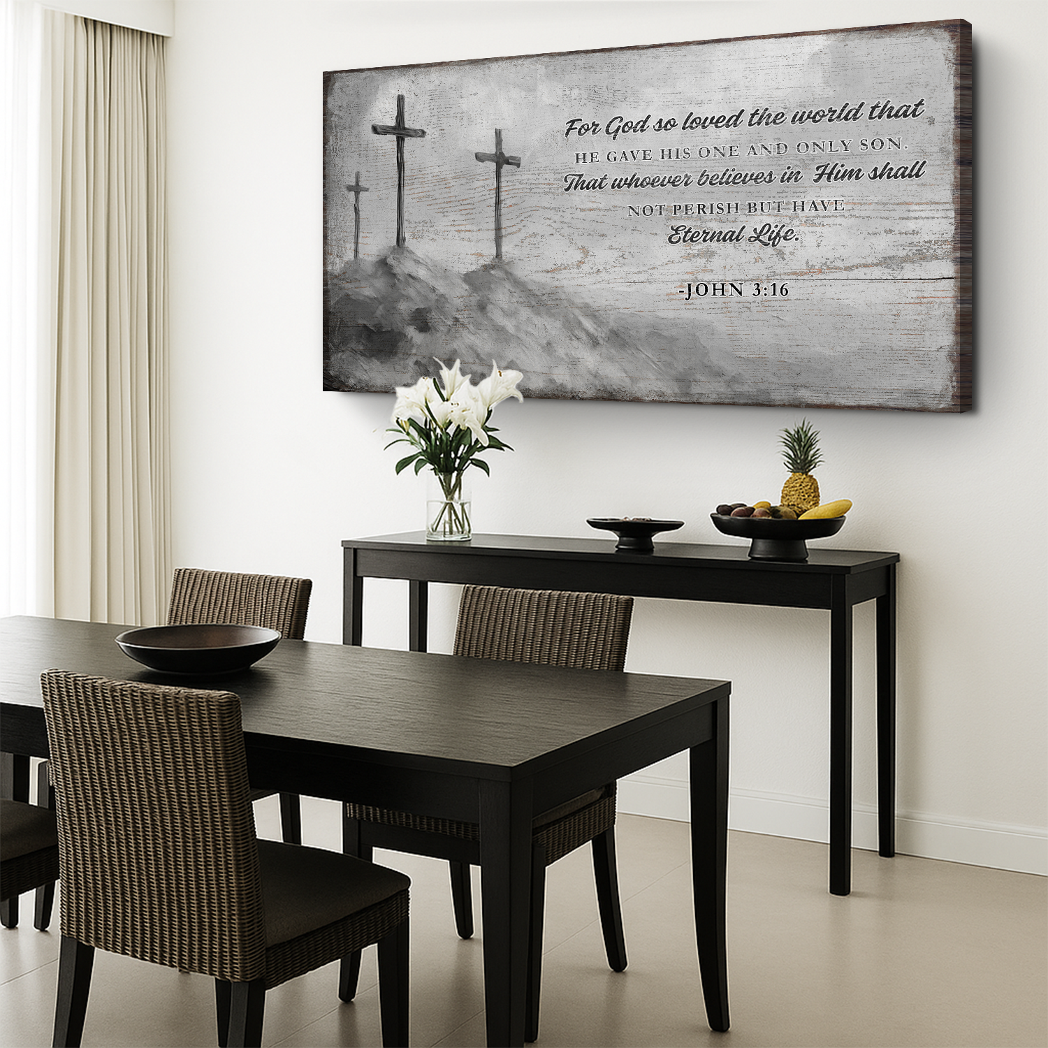 John 3:16: For God So Loved The World Faith Sign VIII WALL ART