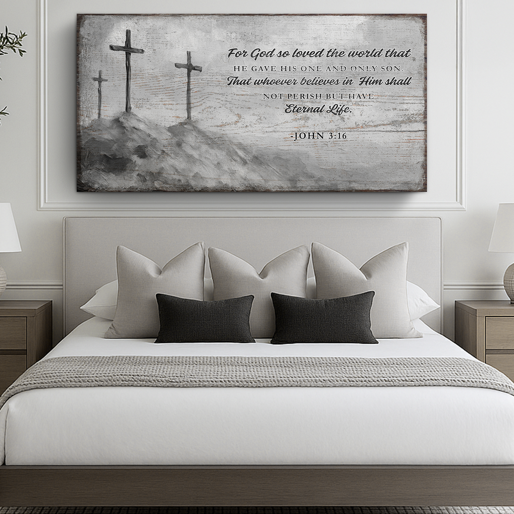 John 3:16: For God So Loved The World Faith Sign VIII WALL ART