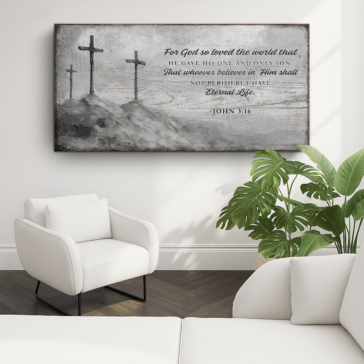 John 3:16: For God So Loved The World Faith Sign VIII WALL ART