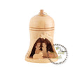 Bethlehem Olive Wood - Bell Ornament with Holy Family