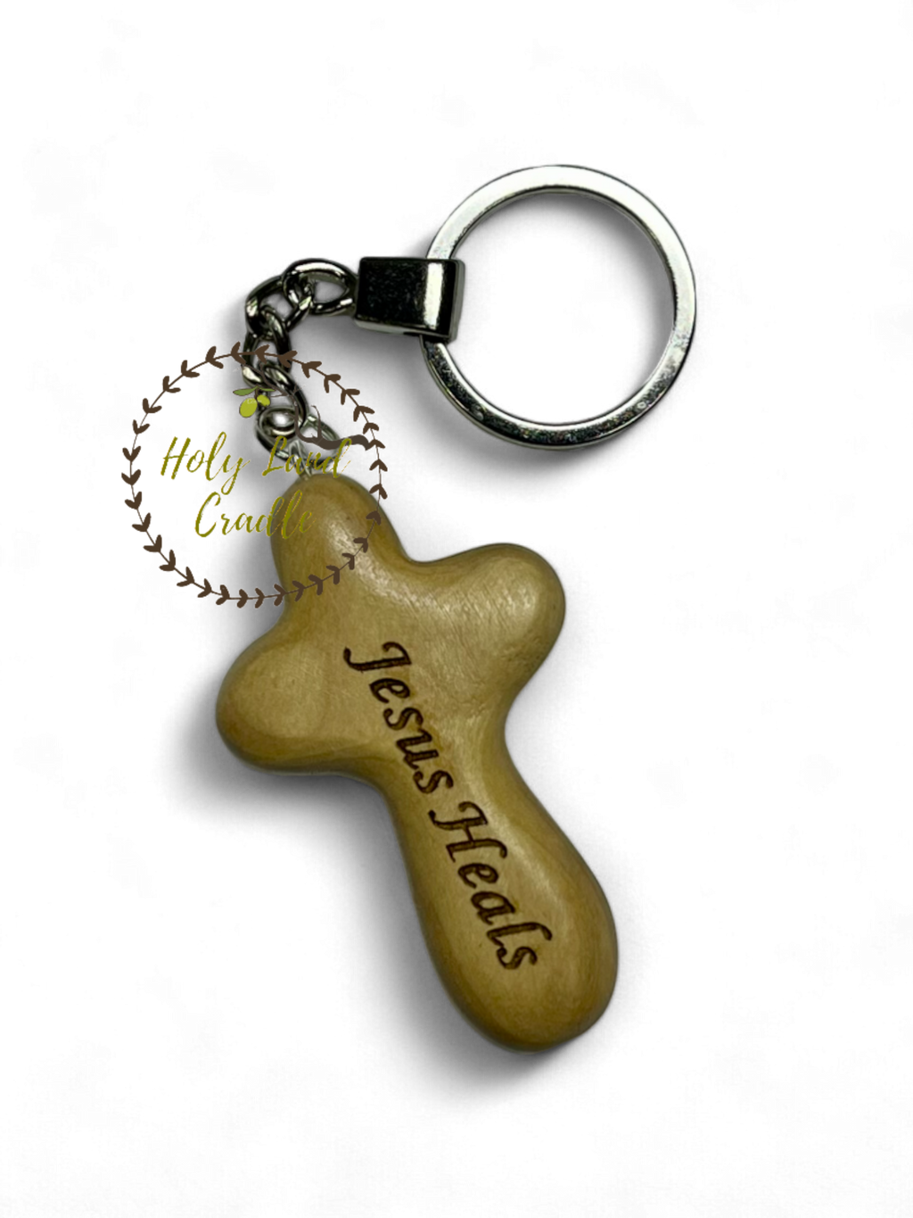 Bethlehem Olive Wood Key chain cross