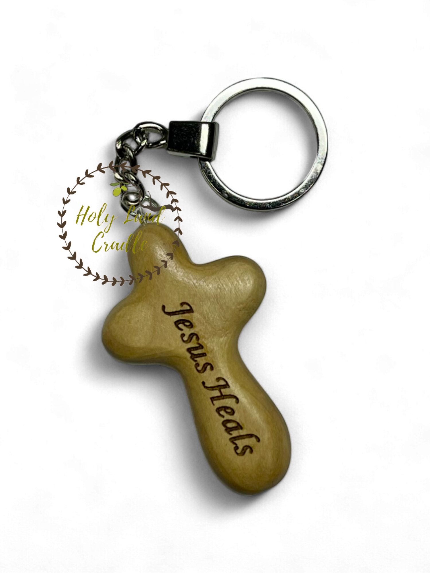Bethlehem Olive Wood Key chain cross