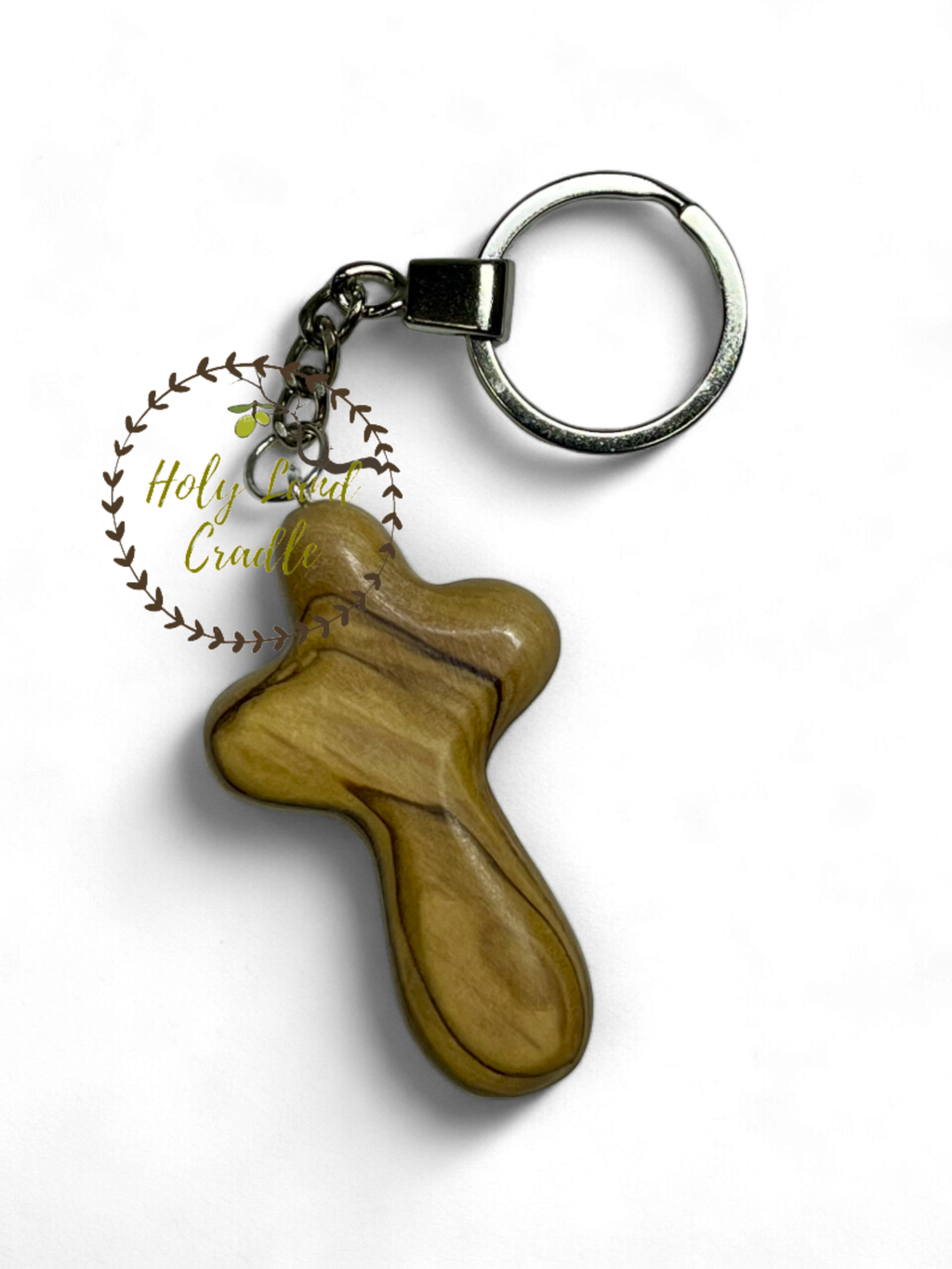 Bethlehem Olive Wood Key chain cross