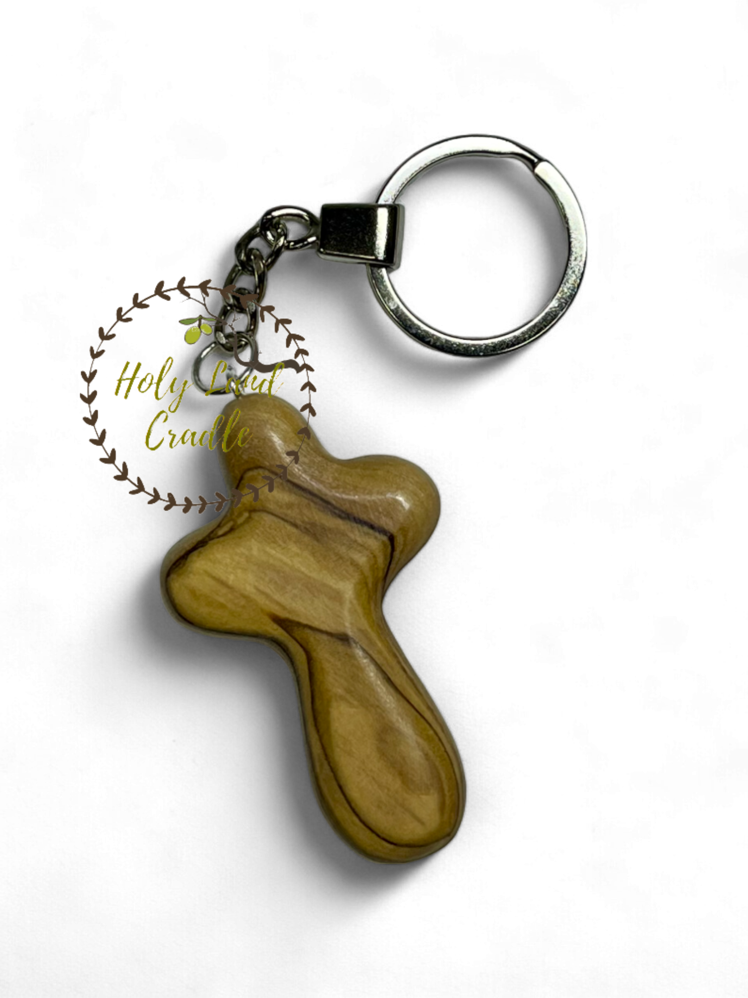 Bethlehem Olive Wood Key chain cross