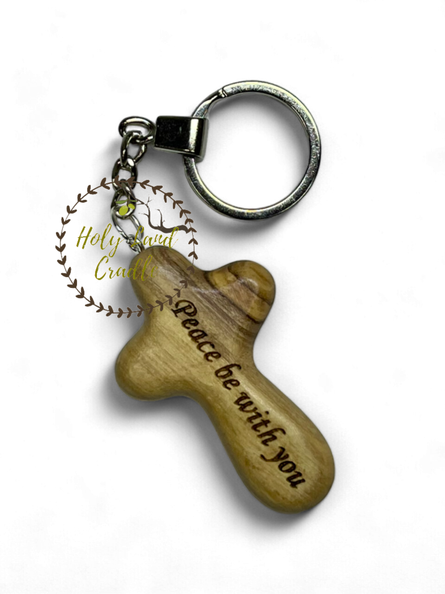 Bethlehem Olive Wood Key chain cross