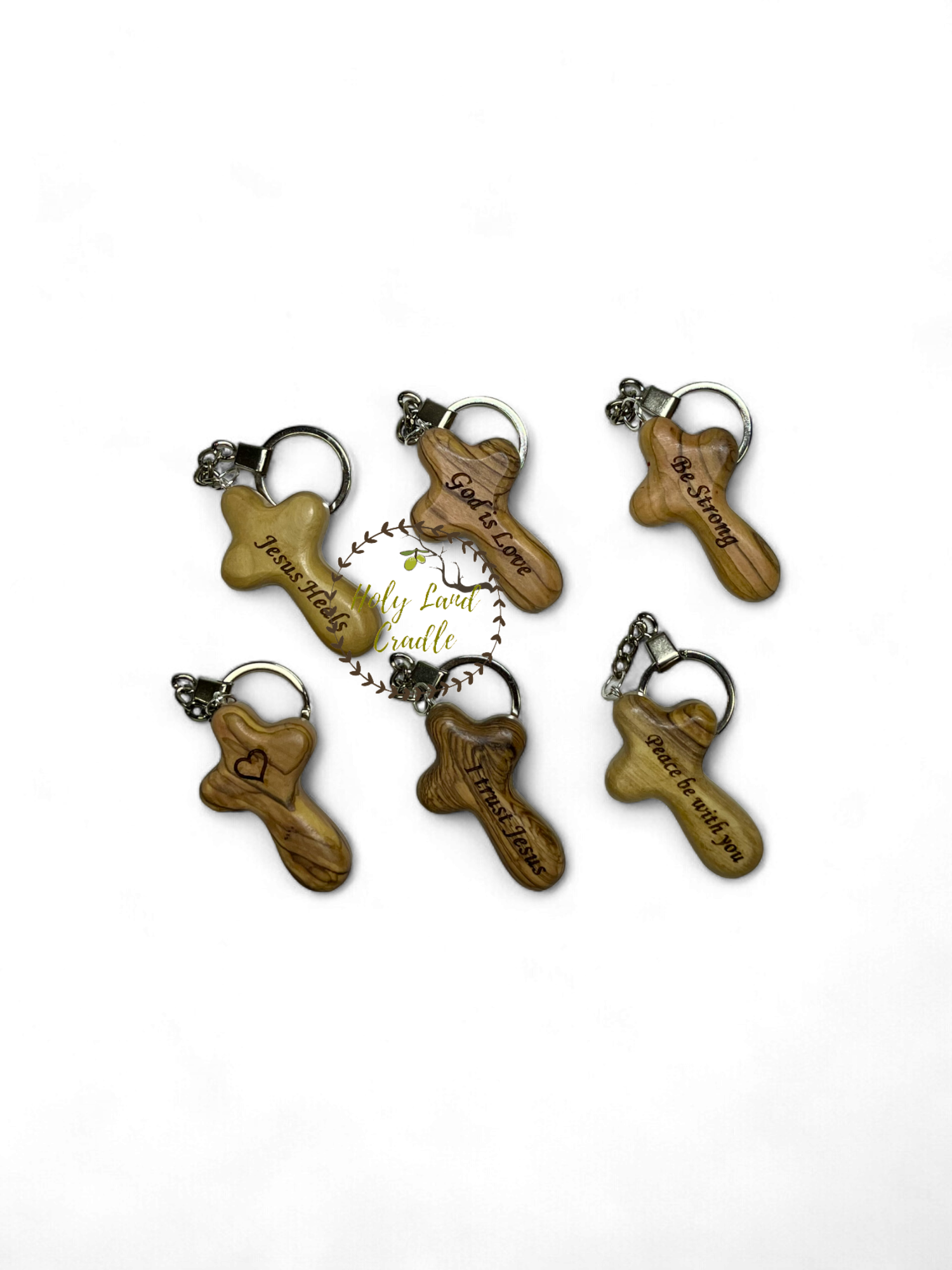 Bethlehem Olive Wood Key chain cross