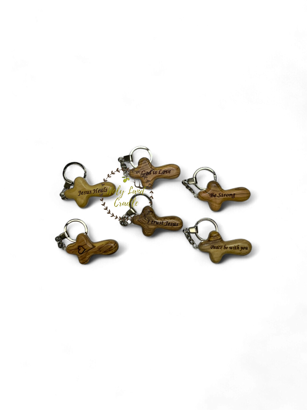 Bethlehem Olive Wood Key chain cross