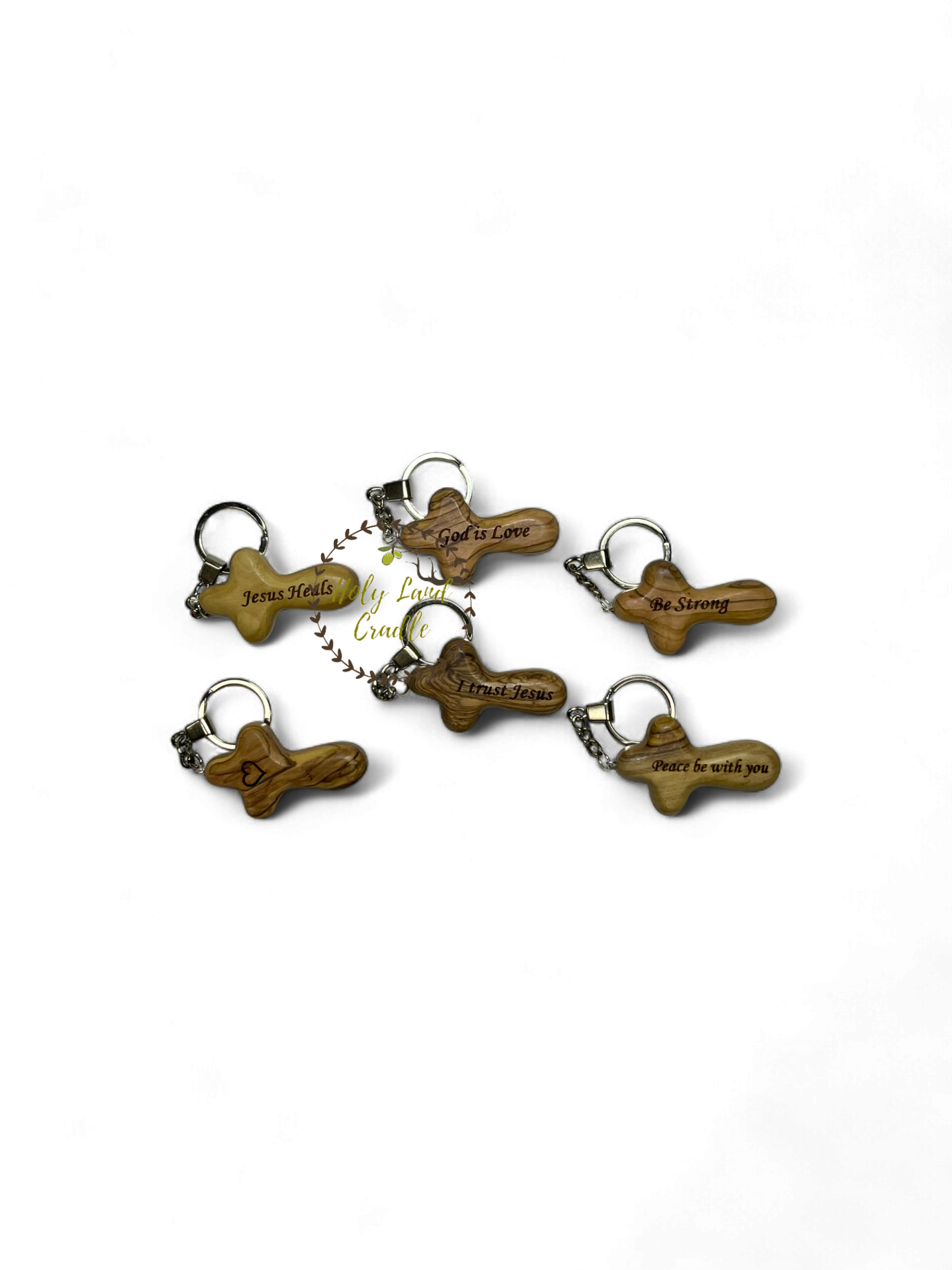 Bethlehem Olive Wood Key chain cross