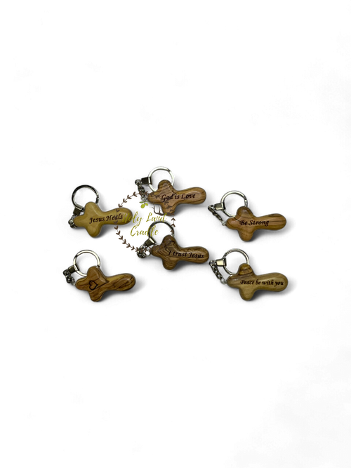 Bethlehem Olive Wood Key chain cross