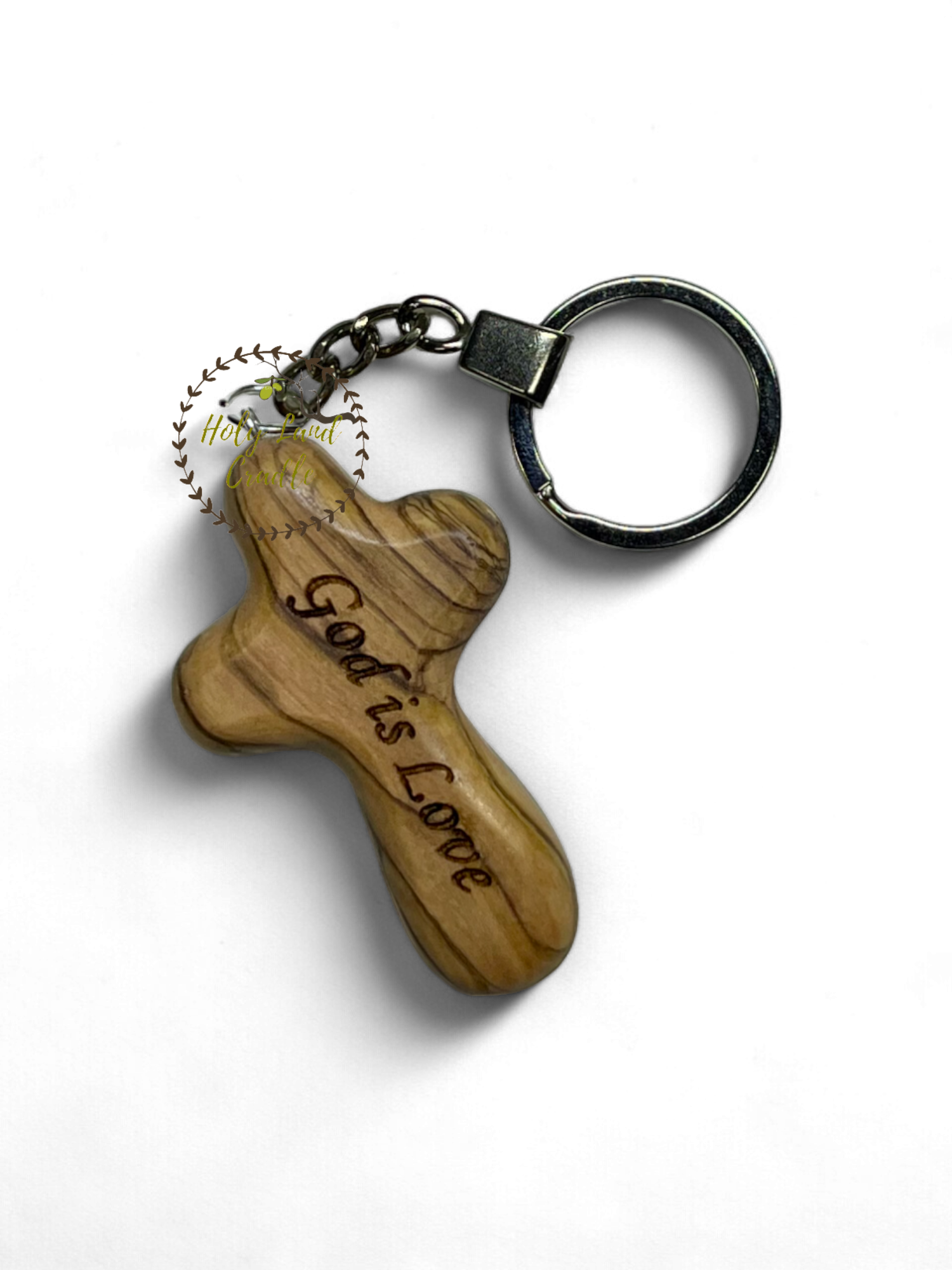 Bethlehem Olive Wood Key chain cross