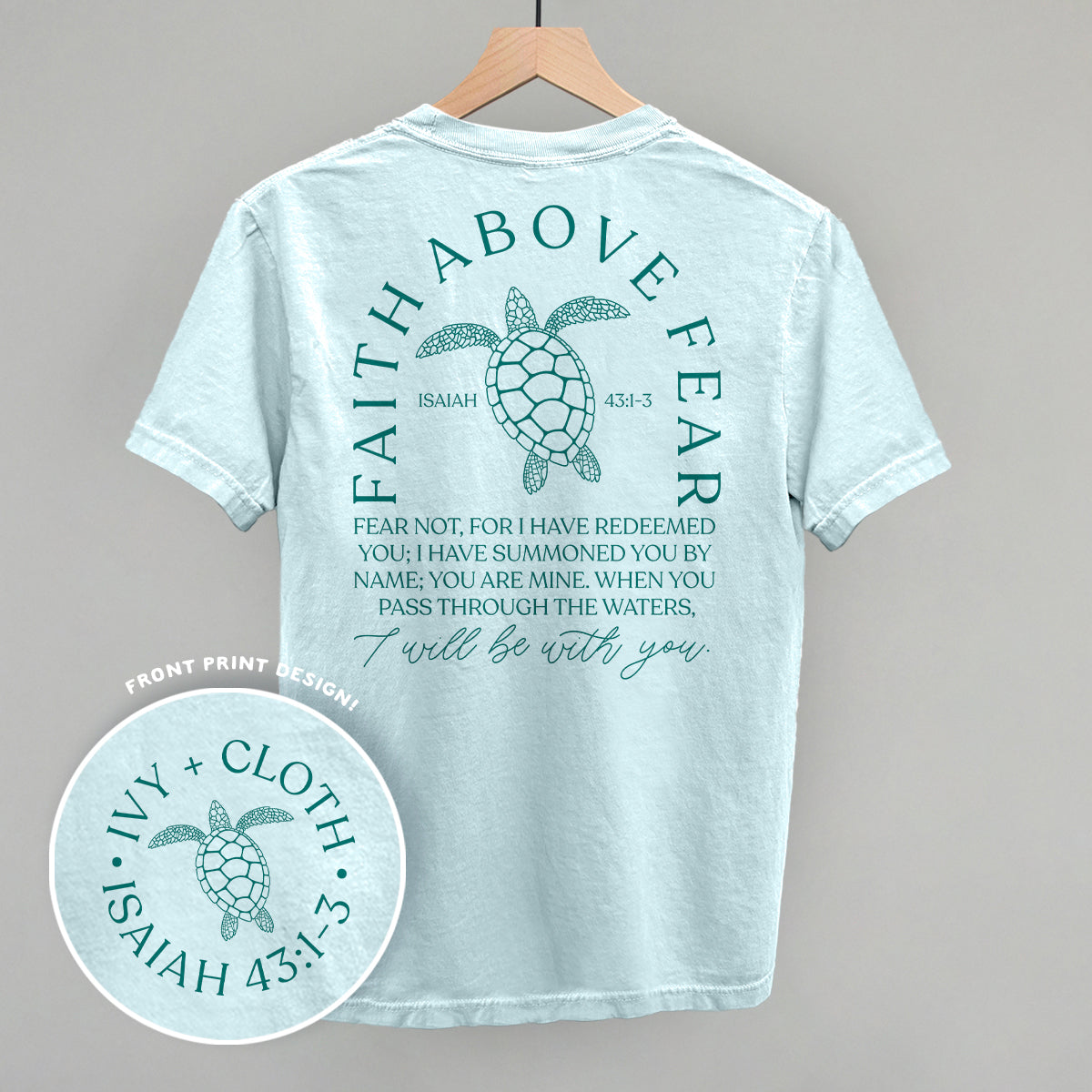 Anchor Faith Above Fear Turtle (Back Print)