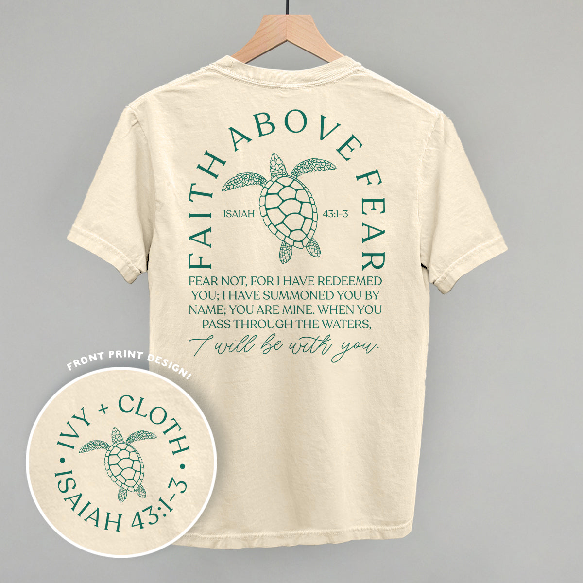 Anchor Faith Above Fear Turtle (Back Print)