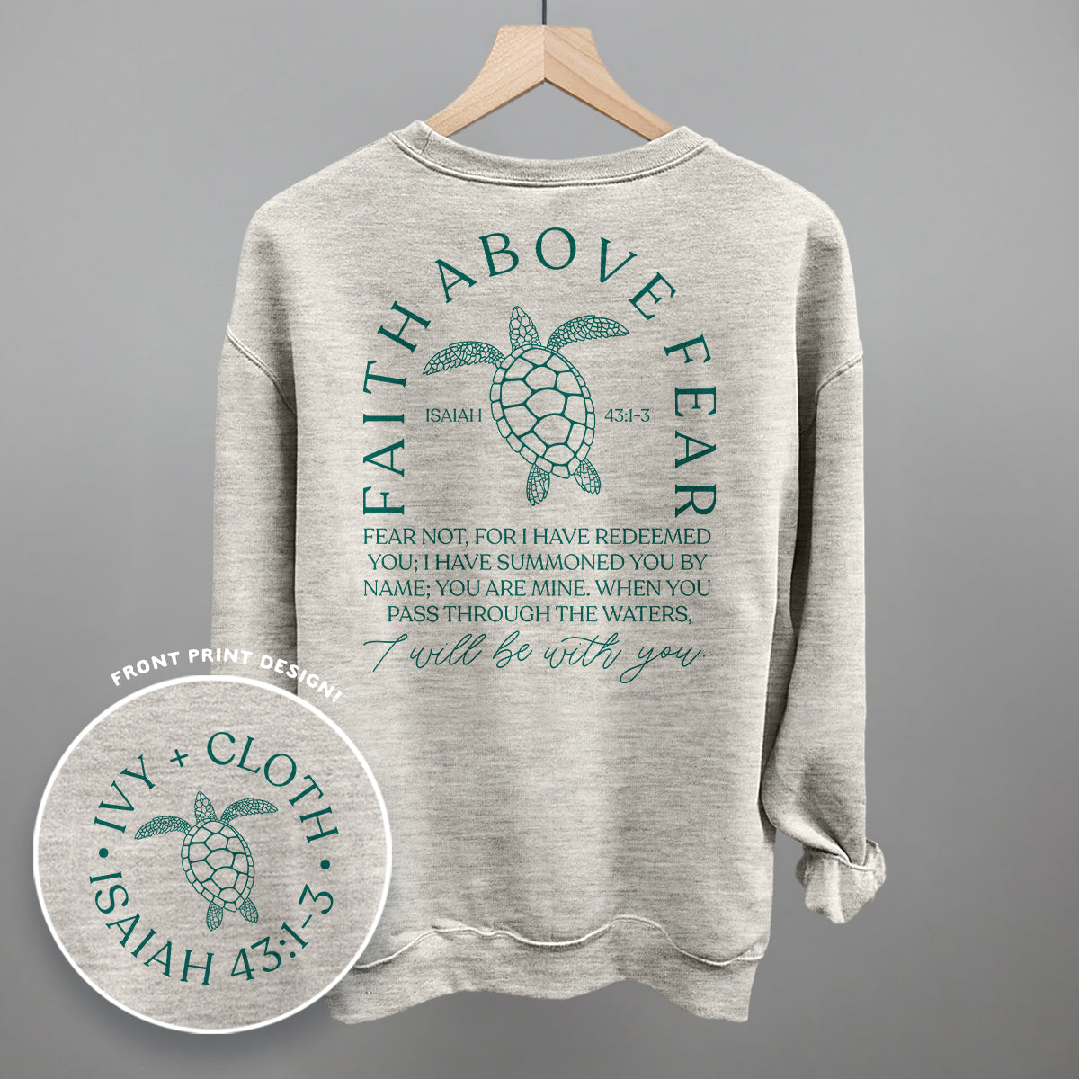 Anchor Faith Above Fear Turtle (Back Print)