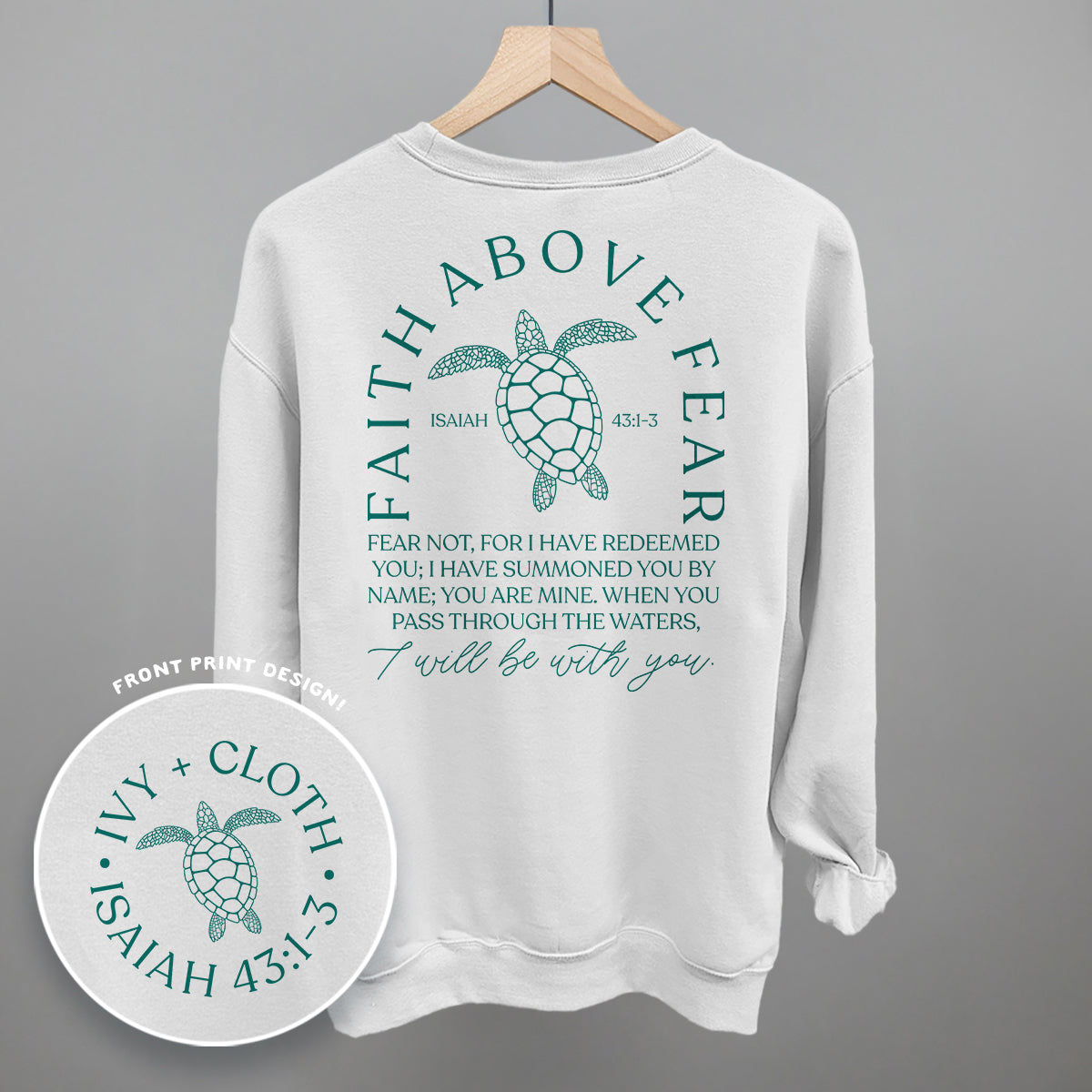 Anchor Faith Above Fear Turtle (Back Print)
