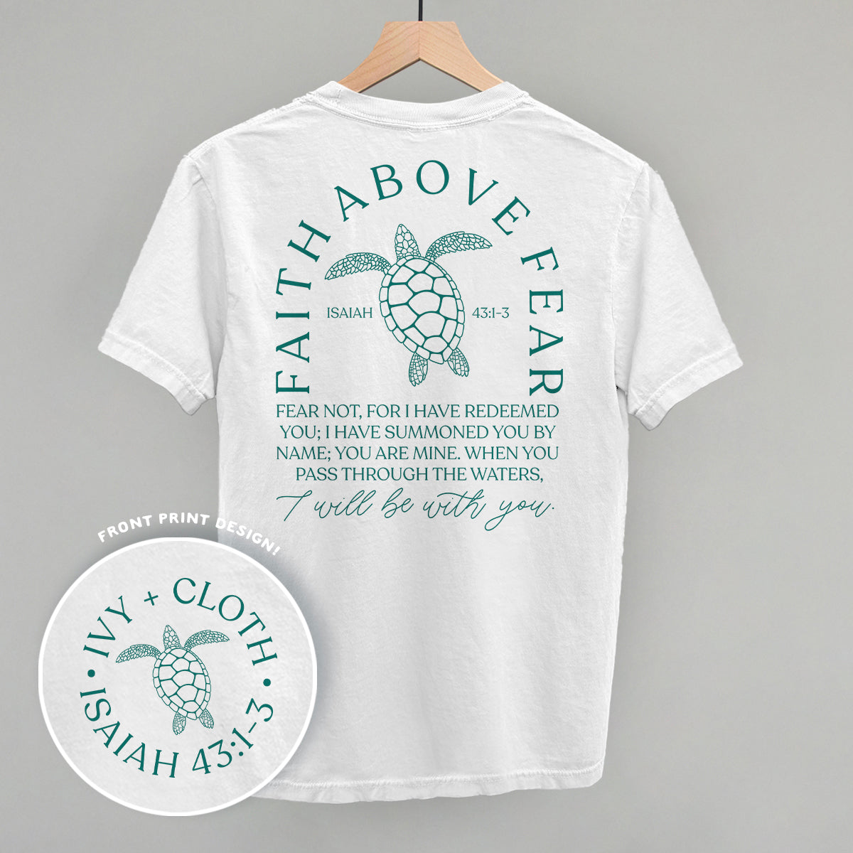 Anchor Faith Above Fear Turtle (Back Print)