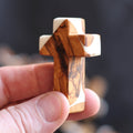Reclaimed Olive & Resin Pocket Crosses from the Holy Land