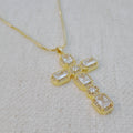 Radiant Cross Vintage Sparkle Necklace