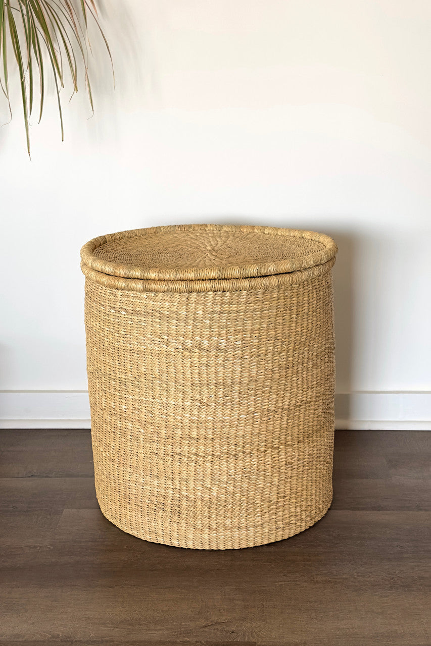 Anchor Lidded Hamper - Natural