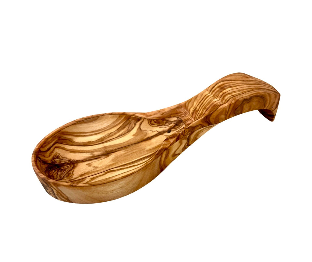 Handmade Mediterranean Olive Wood Spoon Rest