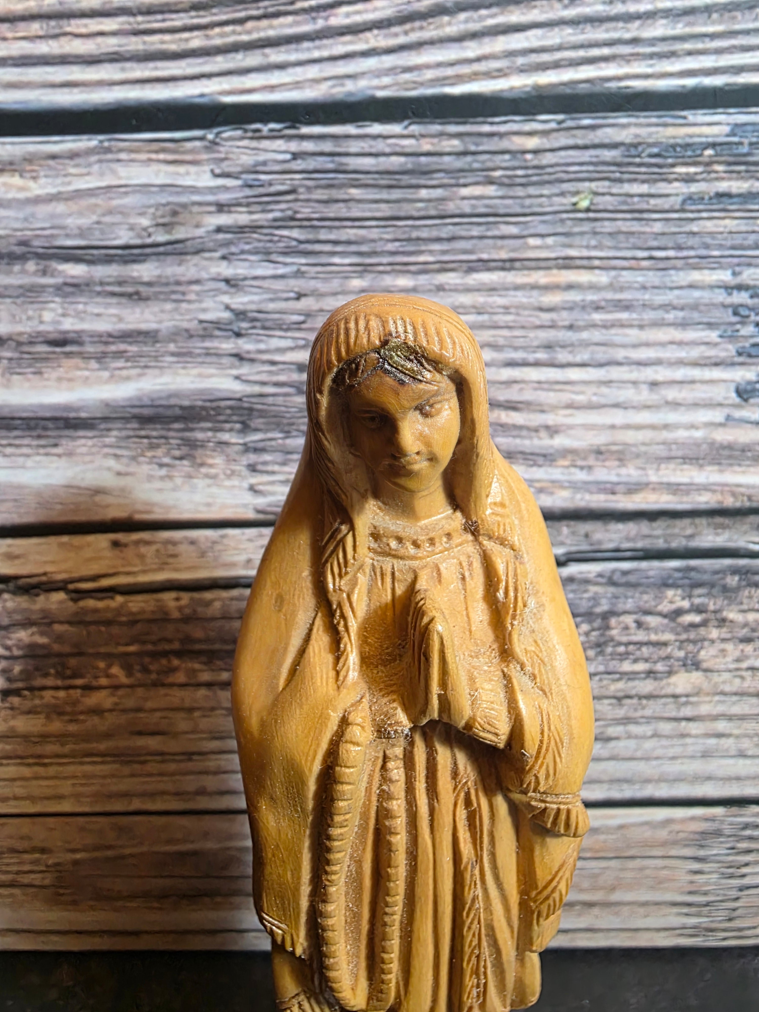 Antique Wooden Virgin Mary